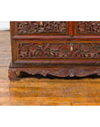 Early 20th Century Madurese Treasure Chest with Hand-Carved Floral Décor-14. Asian & Chinese Furniture, Art, Antiques, Vintage Home Décor for sale at FEA Home