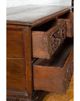 Early 20th Century Madurese Treasure Chest with Hand-Carved Floral Décor-15. Asian & Chinese Furniture, Art, Antiques, Vintage Home Décor for sale at FEA Home