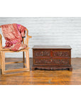 Early 20th Century Madurese Treasure Chest with Hand-Carved Floral Décor-4. Asian & Chinese Furniture, Art, Antiques, Vintage Home Décor for sale at FEA Home