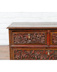 Early 20th Century Madurese Treasure Chest with Hand-Carved Floral Décor-9. Asian & Chinese Furniture, Art, Antiques, Vintage Home Décor for sale at FEA Home