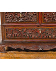 Early 20th Century Madurese Treasure Chest with Hand-Carved Floral Décor-11. Asian & Chinese Furniture, Art, Antiques, Vintage Home Décor for sale at FEA Home