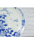 19th Century Japanese Porcelain Imari Plate with Painted Blue and White Décor-10. Asian & Chinese Furniture, Art, Antiques, Vintage Home Décor for sale at FEA Home