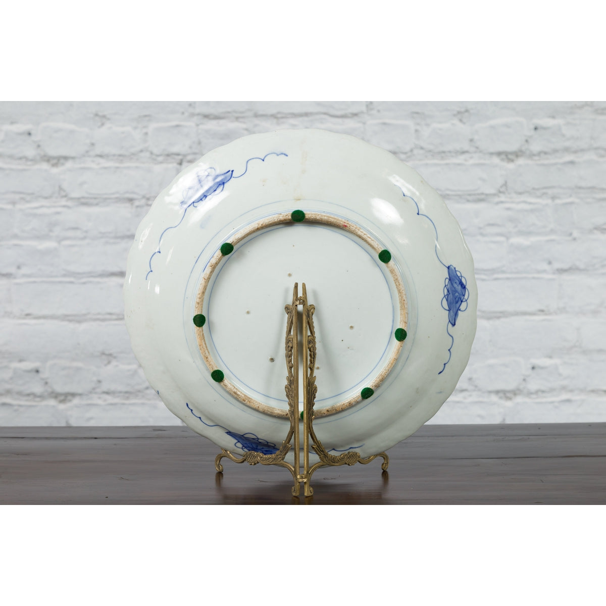 19th Century Japanese Porcelain Imari Plate with Painted Blue and White Décor-13. Asian & Chinese Furniture, Art, Antiques, Vintage Home Décor for sale at FEA Home