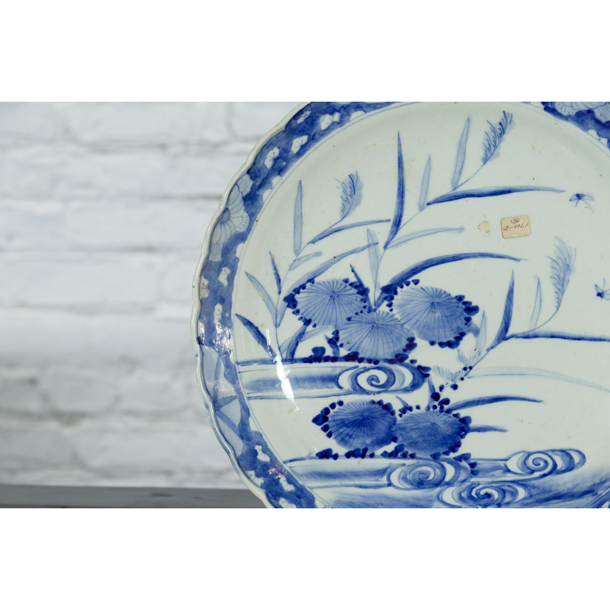 19th Century Japanese Porcelain Imari Plate with Painted Blue and White Décor-10. Asian & Chinese Furniture, Art, Antiques, Vintage Home Décor for sale at FEA Home