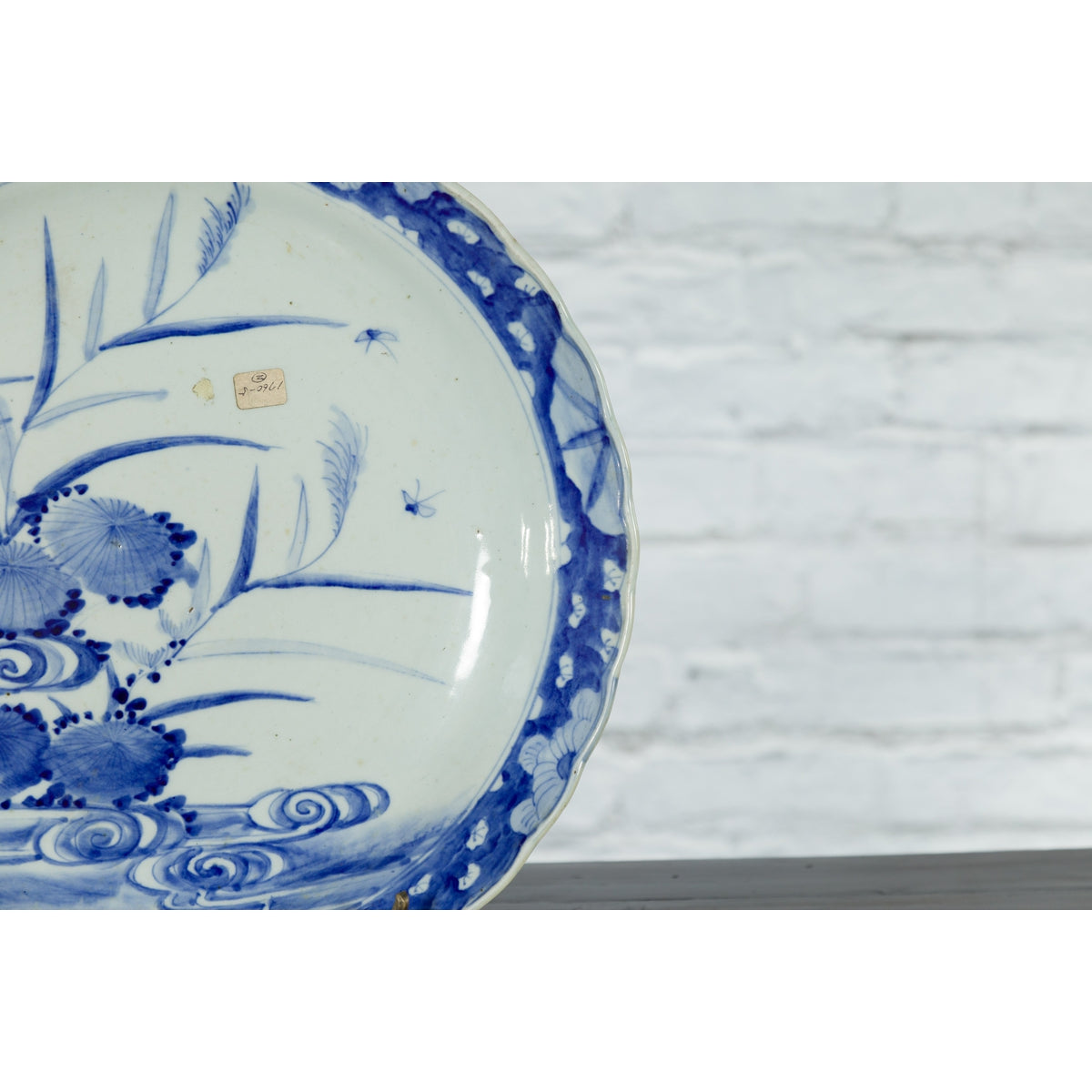 19th Century Japanese Porcelain Imari Plate with Painted Blue and White Décor-11. Asian & Chinese Furniture, Art, Antiques, Vintage Home Décor for sale at FEA Home