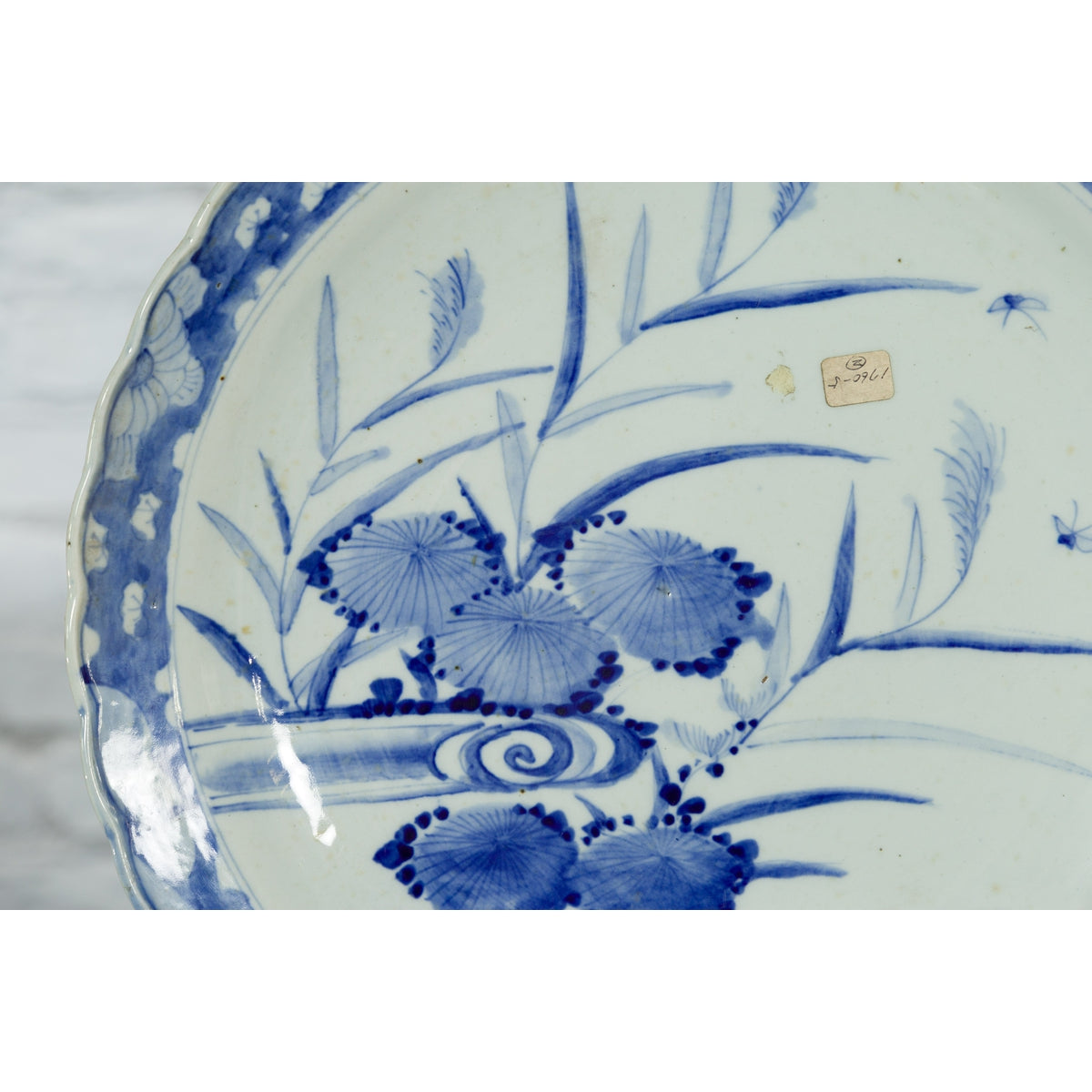 19th Century Japanese Porcelain Imari Plate with Painted Blue and White Décor-14. Asian & Chinese Furniture, Art, Antiques, Vintage Home Décor for sale at FEA Home