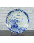 19th Century Japanese Porcelain Imari Plate with Painted Blue and White Décor-5. Asian & Chinese Furniture, Art, Antiques, Vintage Home Décor for sale at FEA Home