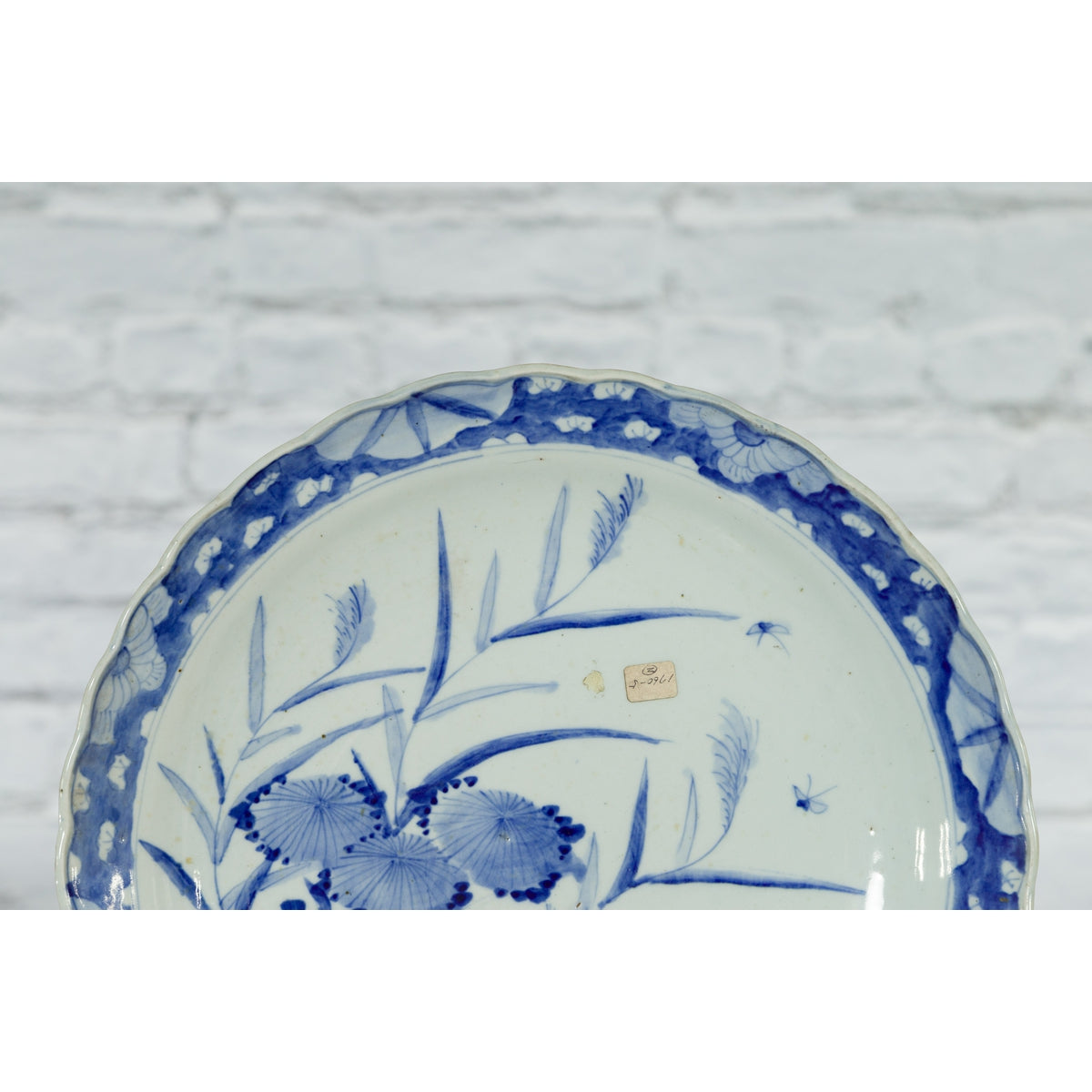 19th Century Japanese Porcelain Imari Plate with Painted Blue and White Décor-8. Asian & Chinese Furniture, Art, Antiques, Vintage Home Décor for sale at FEA Home