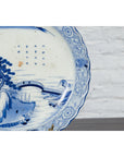 19th Century Japanese Porcelain Imari Plate with Painted Blue and White Décor-10. Asian & Chinese Furniture, Art, Antiques, Vintage Home Décor for sale at FEA Home