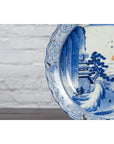 19th Century Japanese Porcelain Imari Plate with Painted Blue and White Décor-9. Asian & Chinese Furniture, Art, Antiques, Vintage Home Décor for sale at FEA Home