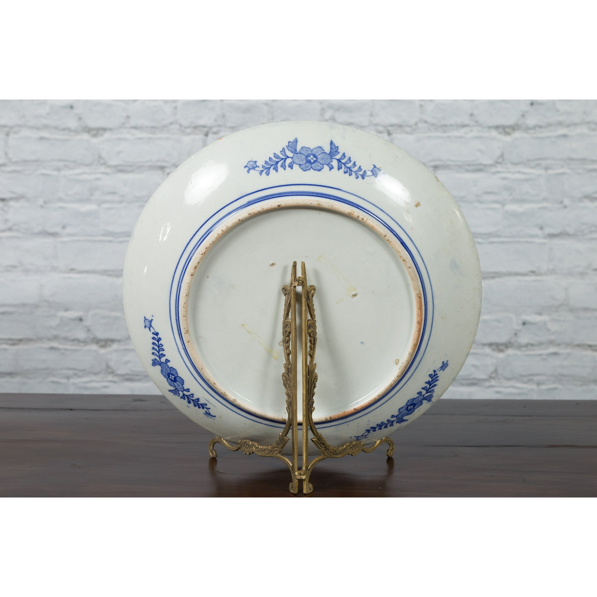 Meiji Period Japanese Igezara Transferware Plate with Phoenix and Foliage Motifs-9. Asian & Chinese Furniture, Art, Antiques, Vintage Home Décor for sale at FEA Home