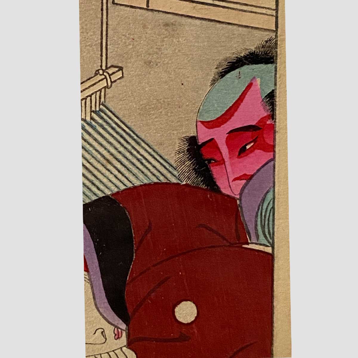Antique Framed Japanese Shunga Woodblock Print of a Man and a Woman Making Love-6. Asian & Chinese Furniture, Art, Antiques, Vintage Home Décor for sale at FEA Home