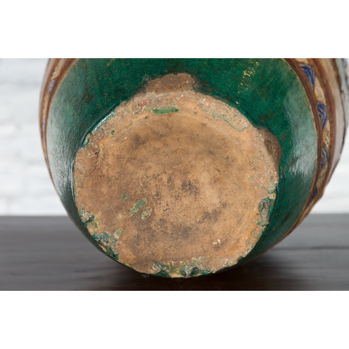 Annamese 19th Century Green Glazed Water Jar with Raised Dragon Motifs-14. Asian & Chinese Furniture, Art, Antiques, Vintage Home Décor for sale at FEA Home