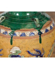 Annamese 19th Century Green Glazed Water Jar with Raised Dragon Motifs-6. Asian & Chinese Furniture, Art, Antiques, Vintage Home Décor for sale at FEA Home