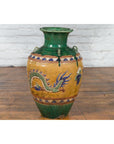 Annamese 19th Century Green Glazed Water Jar with Raised Dragon Motifs-7. Asian & Chinese Furniture, Art, Antiques, Vintage Home Décor for sale at FEA Home