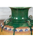 Annamese 19th Century Green Glazed Water Jar with Raised Dragon Motifs-8. Asian & Chinese Furniture, Art, Antiques, Vintage Home Décor for sale at FEA Home