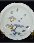 Antique Asian Hand Painted Porcelain Plate – Soaring Birds, Twin Pine Trees-1. Asian & Chinese Furniture, Art, Antiques, Vintage Home Décor for sale at FEA Home