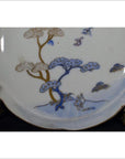 Antique Asian Hand Painted Porcelain Plate – Windswept Pines, Stylized Birds-3. Asian & Chinese Furniture, Art, Antiques, Vintage Home Décor for sale at FEA Home