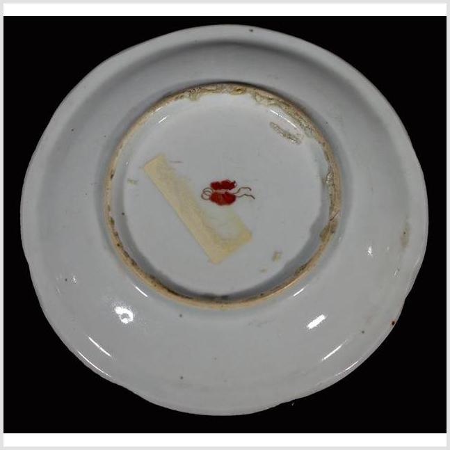 Antique Asian Hand Painted Porcelain Plate – Windswept Pines, Stylized Birds-4. Asian & Chinese Furniture, Art, Antiques, Vintage Home Décor for sale at FEA Home
