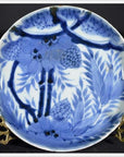 Antique Asian Hand Painted Porcelain Plate – Pine Cone Cluster, Dense Foliage-1. Asian & Chinese Furniture, Art, Antiques, Vintage Home Décor for sale at FEA Home