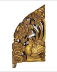 Antique Asian Ornate Temple Carving – Gilded Phoenix, Peony Bloom-1. Asian & Chinese Furniture, Art, Antiques, Vintage Home Décor for sale at FEA Home