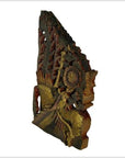 Antique Asian Ornate Temple Carving – Feathered Crest, Floral Vine-6. Asian & Chinese Furniture, Art, Antiques, Vintage Home Décor for sale at FEA Home