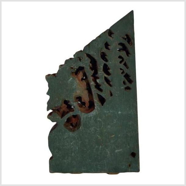 Antique Asian Ornate Temple Carving – Feathered Crest, Floral Vine-7. Asian & Chinese Furniture, Art, Antiques, Vintage Home Décor for sale at FEA Home