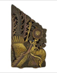 Antique Asian Ornate Temple Carving – Feathered Crest, Floral Vine-1. Asian & Chinese Furniture, Art, Antiques, Vintage Home Décor for sale at FEA Home