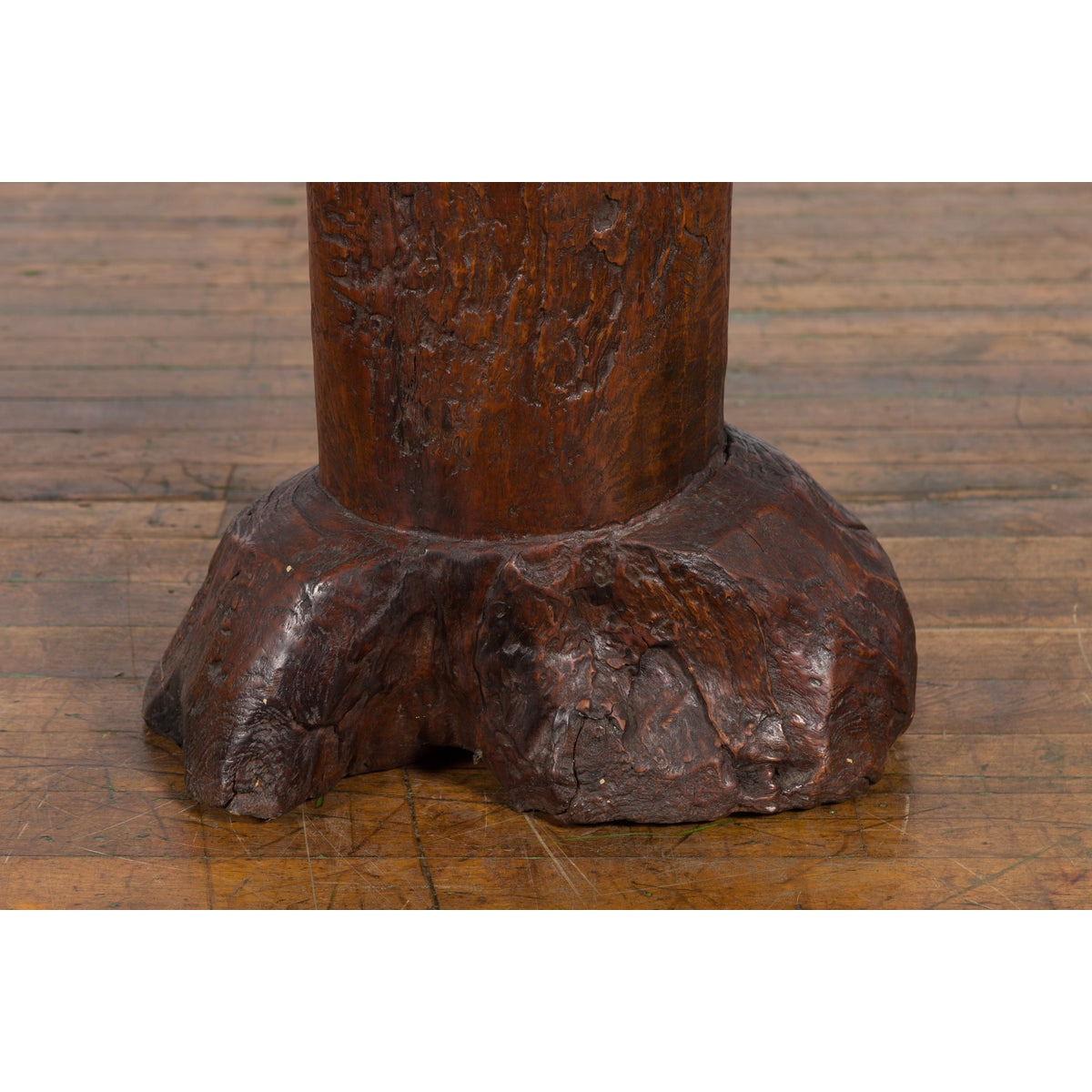 Antique Asian Teak Wood Folk Style Tree Trunk Planter Originally Used as Mortar-9. Asian & Chinese Furniture, Art, Antiques, Vintage Home Décor for sale at FEA Home