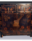 Antique Black Chinese Chinoiserie Cabinet-4. Asian & Chinese Furniture, Art, Antiques, Vintage Home Décor for sale at FEA Home