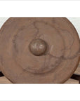 Antique Burmese Bronze Temple Gong with Red Mallet and Raised Center-5. Asian & Chinese Furniture, Art, Antiques, Vintage Home Décor for sale at FEA Home
