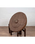 Antique Burmese Bronze Temple Gong with Red Mallet and Raised Center-9. Asian & Chinese Furniture, Art, Antiques, Vintage Home Décor for sale at FEA Home