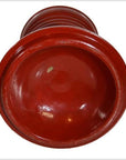 Antique Burmese Ceremonial Holder – Flared Ribbed Base, Lacquer Red-2. Asian & Chinese Furniture, Art, Antiques, Vintage Home Décor for sale at FEA Home
