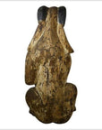 Antique Burmese Hand-Carved Wood Seated Goat Sculpture from the 19th Century-8. Asian & Chinese Furniture, Art, Antiques, Vintage Home Décor for sale at FEA Home
