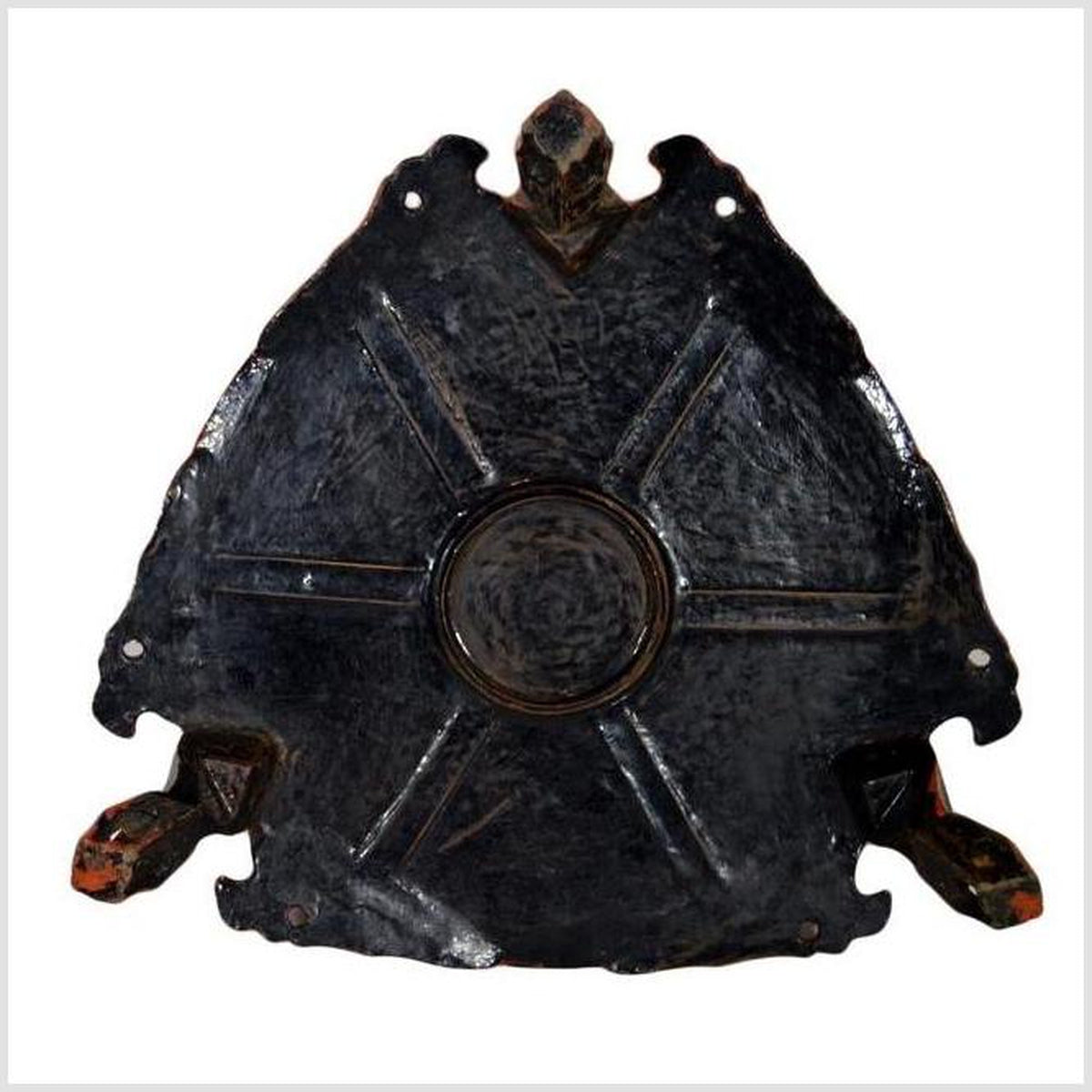 Antique Burmese Red Carved Wood Offering Basket from the 19th Century-6. Asian & Chinese Furniture, Art, Antiques, Vintage Home Décor for sale at FEA Home