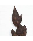 Antique Carved Wooden Sculpture of a Thai Praying with Dark Brown Patina-6. Asian & Chinese Furniture, Art, Antiques, Vintage Home Décor for sale at FEA Home