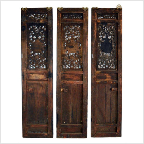 Antique Chinese 3 Panel Screen with hand painting-YN2907-14. Asian & Chinese Furniture, Art, Antiques, Vintage Home Décor for sale at FEA Home