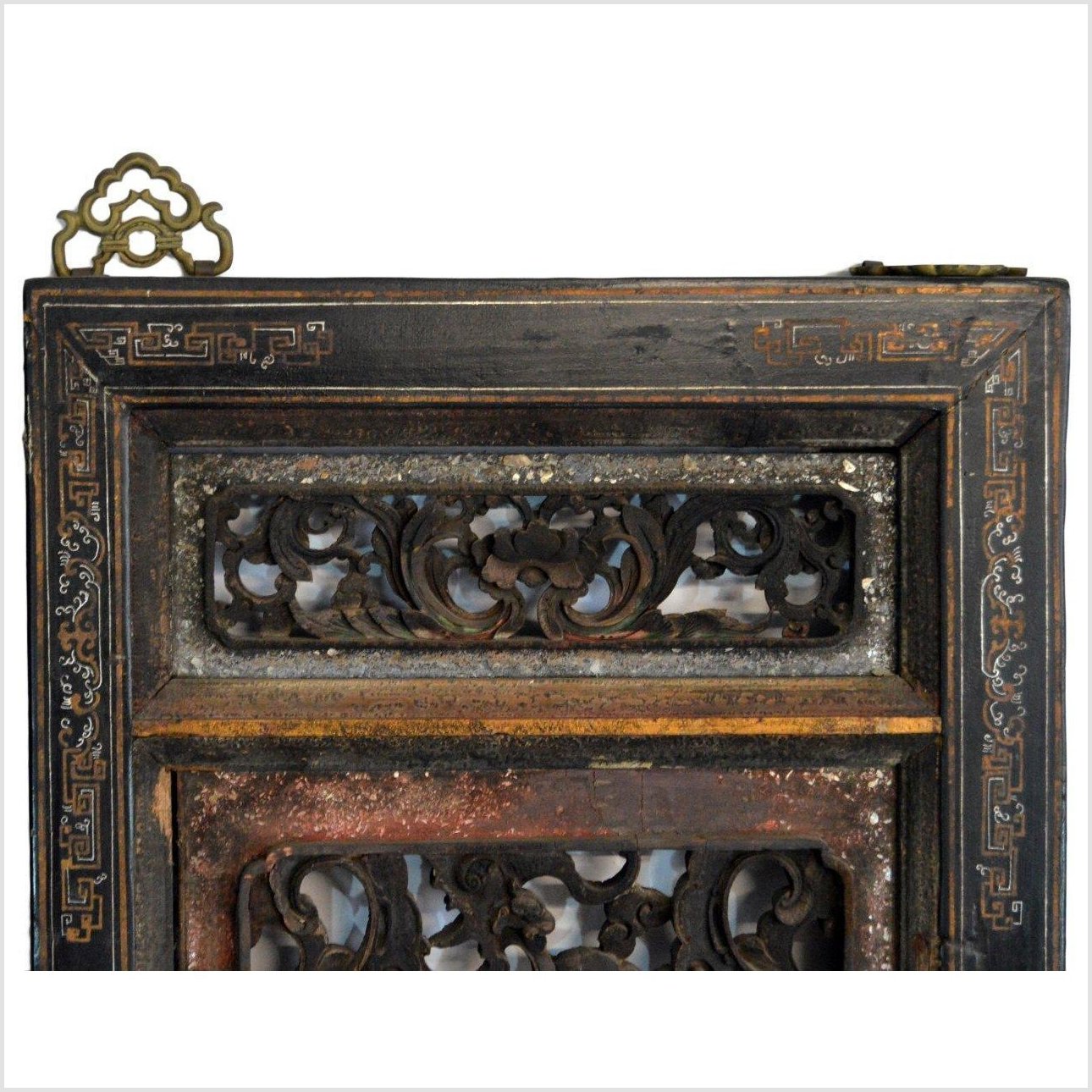 Antique Chinese 3 Panel Screen With Hand Painting-4. Asian & Chinese Furniture, Art, Antiques, Vintage Home Décor for sale at FEA Home