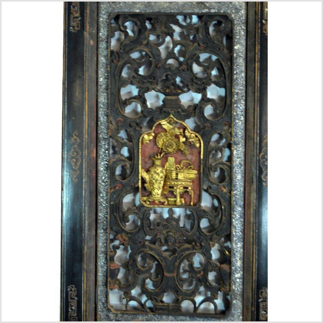 Antique Chinese 3 Panel Screen With Hand Painting-5. Asian & Chinese Furniture, Art, Antiques, Vintage Home Décor for sale at FEA Home