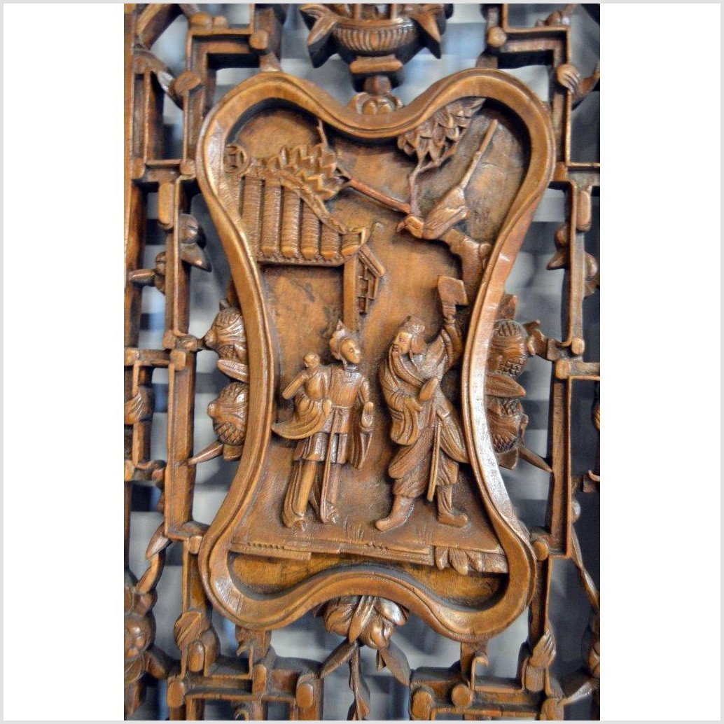 Antique Chinese 4 Panel Screen-6. Asian & Chinese Furniture, Art, Antiques, Vintage Home Décor for sale at FEA Home