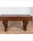 Antique Chinese Altar Console Table with Overhang Top and Open Fretwork Scrolls-11. Asian & Chinese Furniture, Art, Antiques, Vintage Home Décor for sale at FEA Home
