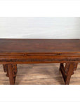 Antique Chinese Altar Console Table with Overhang Top and Open Fretwork Scrolls-12. Asian & Chinese Furniture, Art, Antiques, Vintage Home Décor for sale at FEA Home