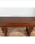 Antique Chinese Altar Console Table with Overhang Top and Open Fretwork Scrolls-12. Asian & Chinese Furniture, Art, Antiques, Vintage Home Décor for sale at FEA Home