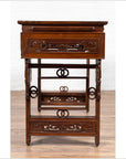 Antique Chinese Altar Console Table with Overhang Top and Open Fretwork Scrolls-16. Asian & Chinese Furniture, Art, Antiques, Vintage Home Décor for sale at FEA Home