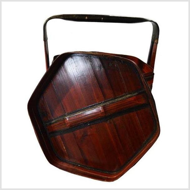 Antique Chinese Bamboo Lunch Basket-10. Asian & Chinese Furniture, Art, Antiques, Vintage Home Décor for sale at FEA Home