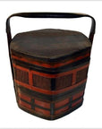 Antique Chinese Bamboo Lunch Basket-2. Asian & Chinese Furniture, Art, Antiques, Vintage Home Décor for sale at FEA Home