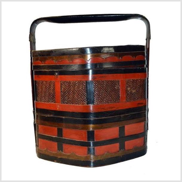 Antique Chinese Bamboo Lunch Basket-3. Asian & Chinese Furniture, Art, Antiques, Vintage Home Décor for sale at FEA Home