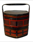 Antique Chinese Bamboo Lunch Basket-6. Asian & Chinese Furniture, Art, Antiques, Vintage Home Décor for sale at FEA Home