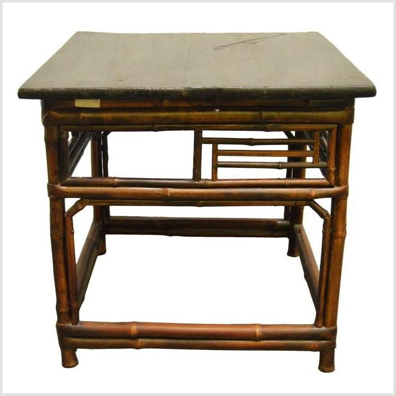 Antique Chinese Bamboo Side Table-3. Asian & Chinese Furniture, Art, Antiques, Vintage Home Décor for sale at FEA Home
