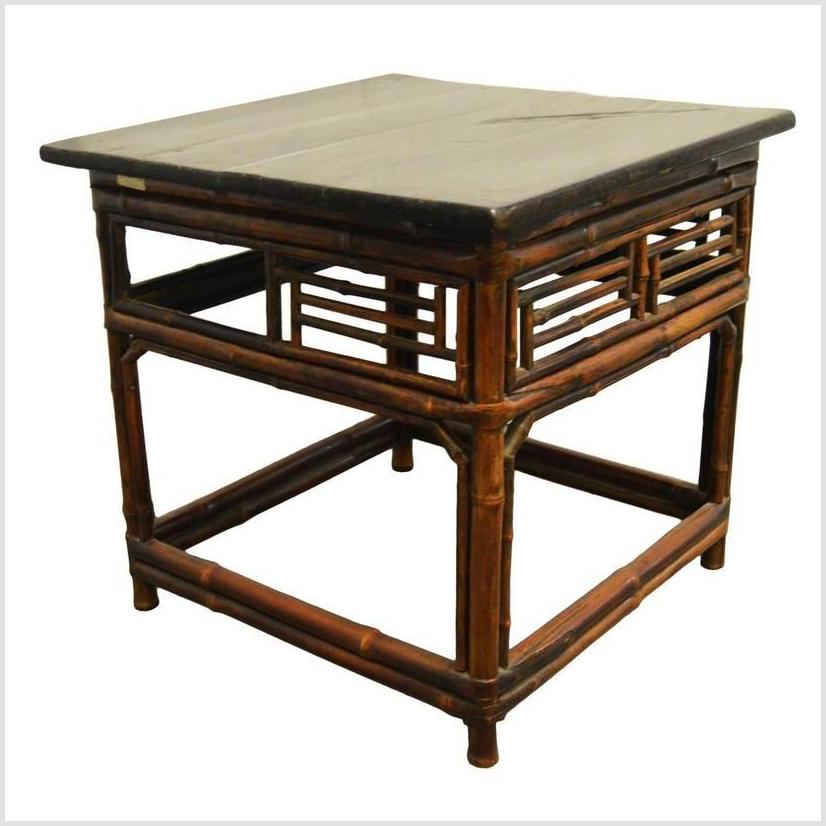 Antique Chinese Bamboo Side Table-4. Asian & Chinese Furniture, Art, Antiques, Vintage Home Décor for sale at FEA Home